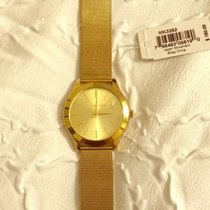 Michael Kors Slim Runway Women’s Gold Tone Watch